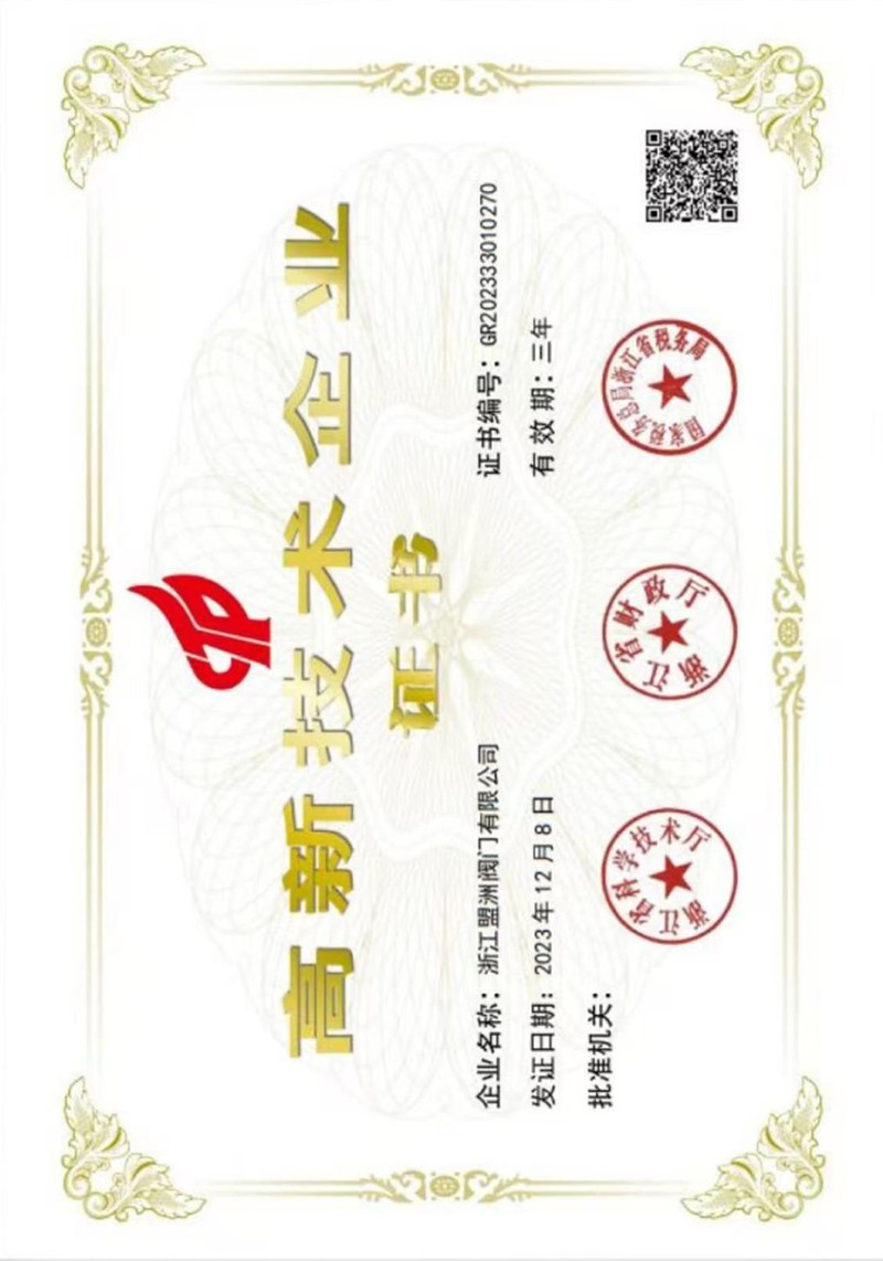 High and new technology enterprises